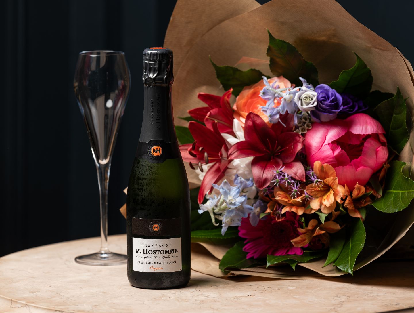 Champagne and Flowers