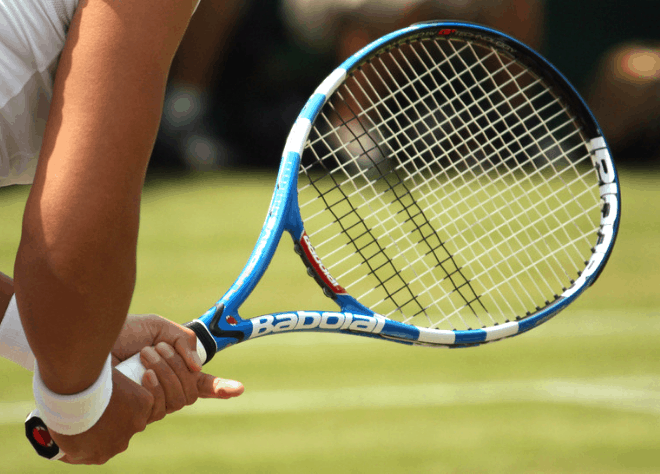 Tennis racket outside