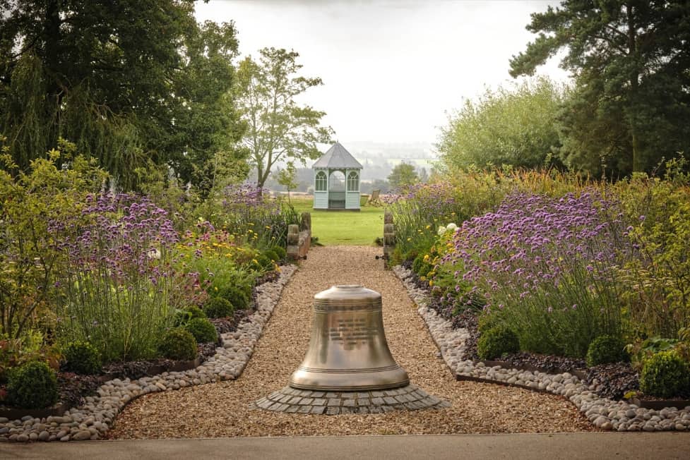 Front garden at Ragdale Hall Spa in the spring time