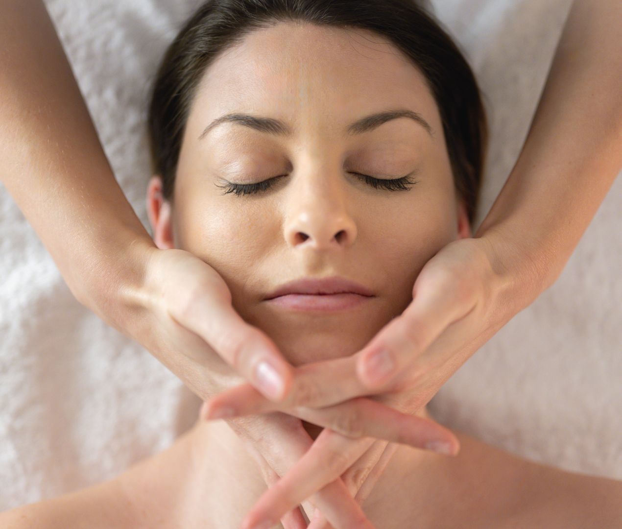 Lady having a facial treatment