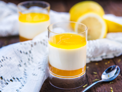 Lemon Posset with an Orange Compote and Glaze