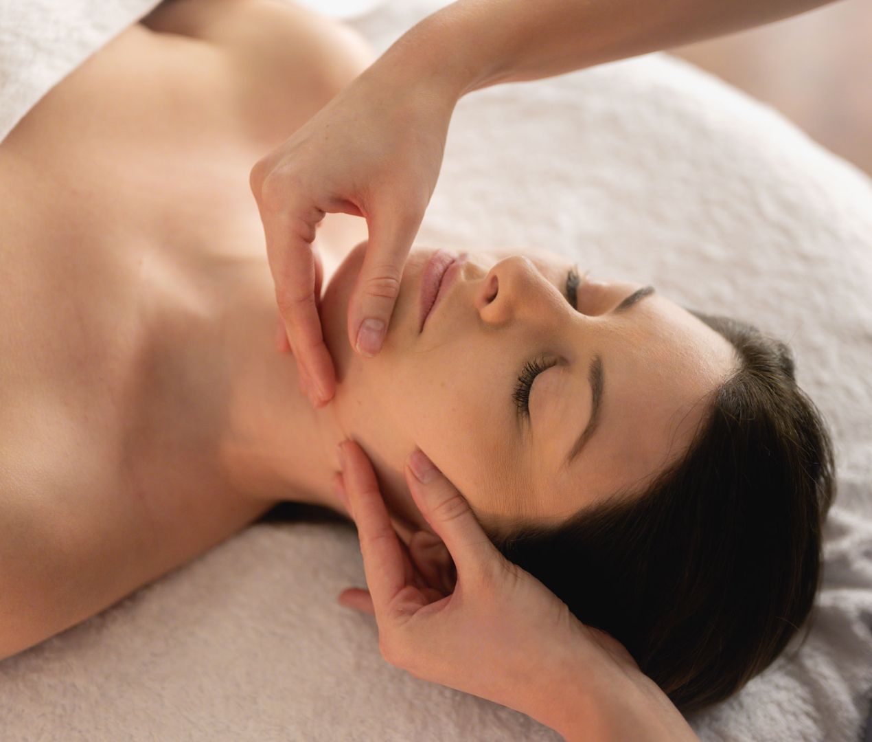 A lady receiving a facial treatment at Ragdale Hall Spa