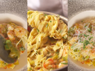 Seasonal King Prawn & Tomato Tagliatelle with Tarragon